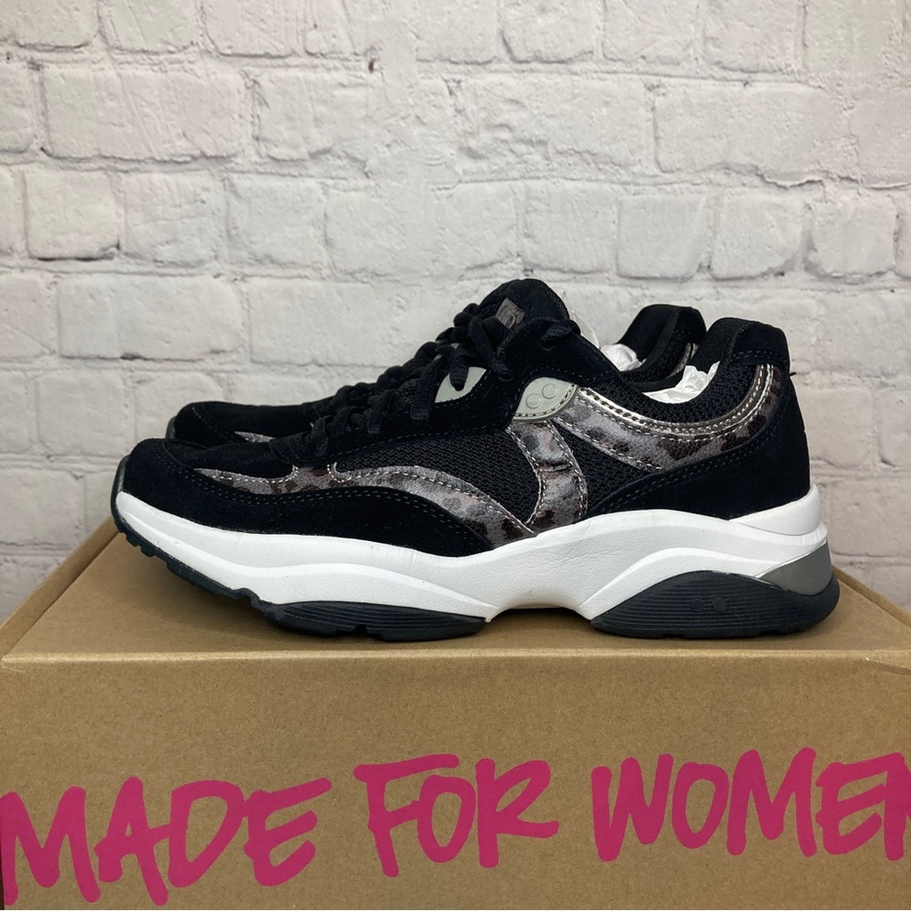 RYKA Women’s Black Leopard Print Nova Wedge Athletic Walking Shoes 6 W - Picture 15 of 16